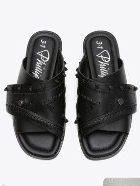 3.1 Phillip LIM Crossover Slide Sandal with Leather Craft NEW - EU 38